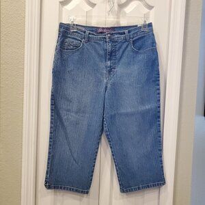 Gloria Vanderbilt Capri Jeans Womens 12 Blue Amanda Stretch Medium Wash
